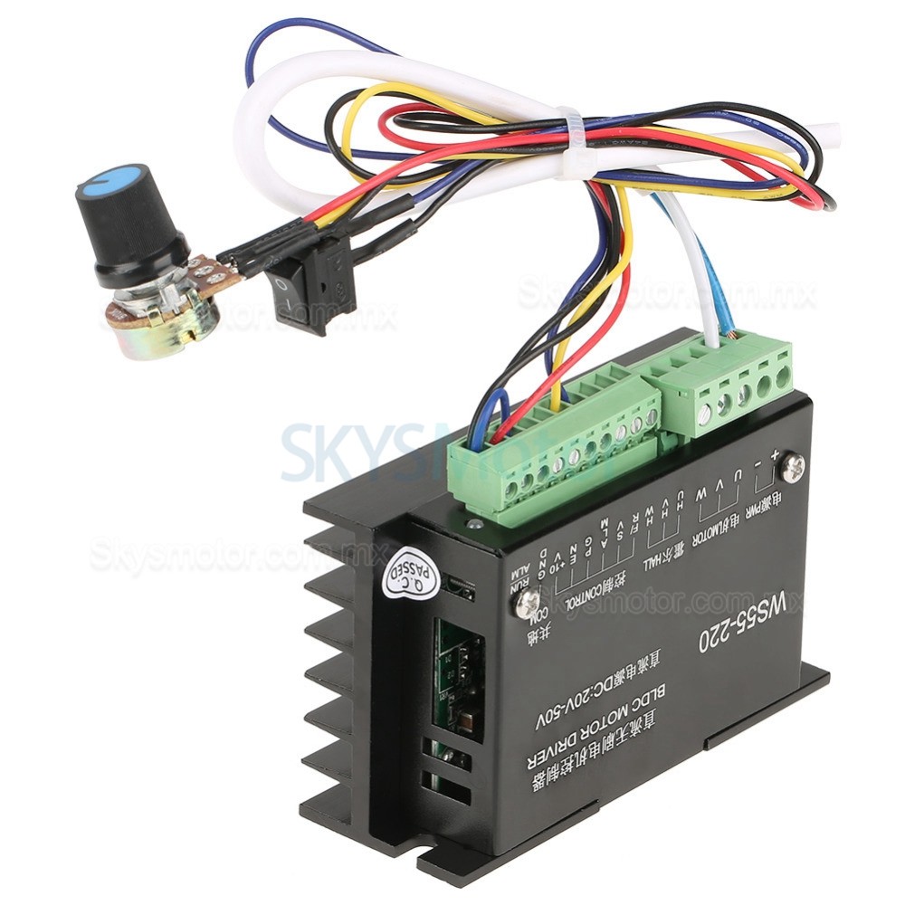 Driver de motor BLDC trifásic, Controlador de motores brushless WS55-220 CC 20-50 V 12 A